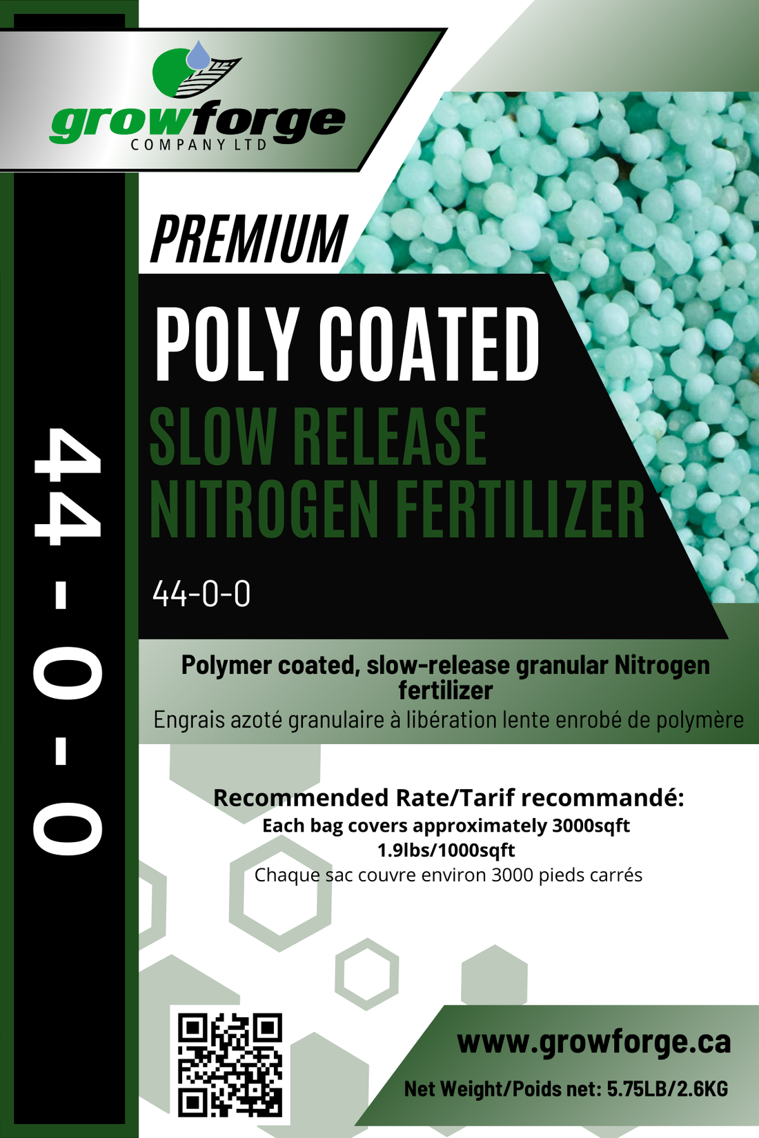 Poly-Coated Slow Release Urea 44-0-0 5.75lb - Growforge