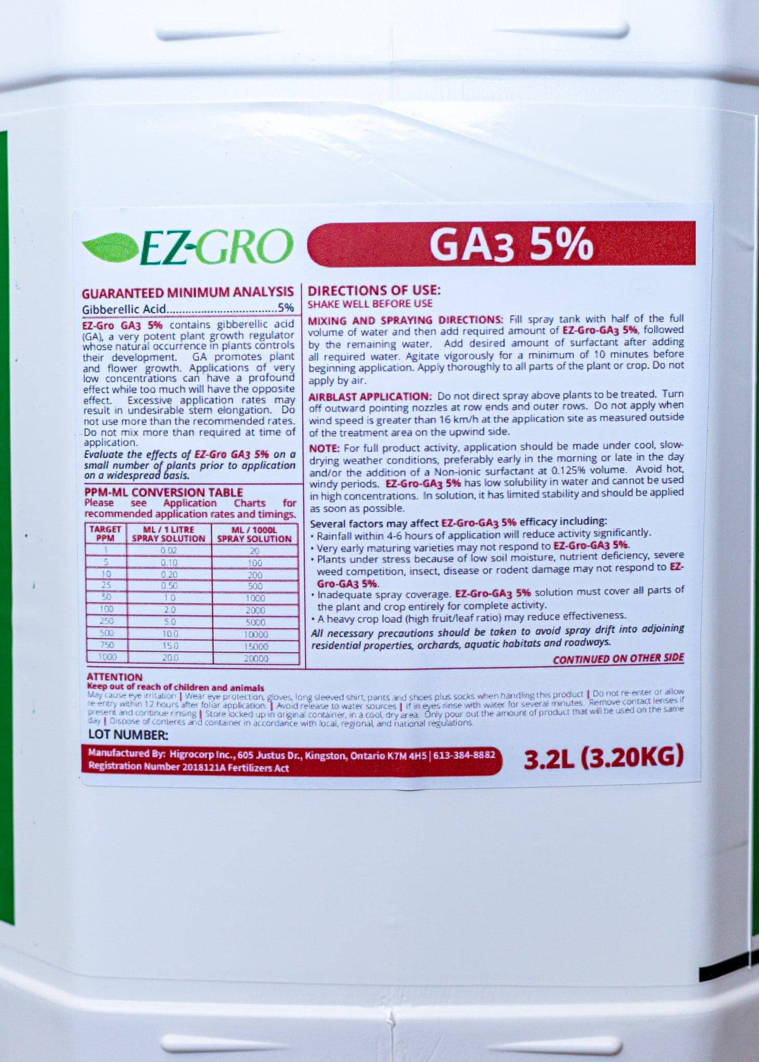 *GA3 - Gibberelic Acid* - Growforge